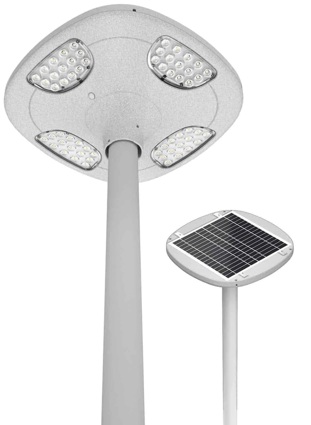 Tête de mât solaire autonome 9 W — 2000 lm — 3000 K — IP65 — IK10 — image 1