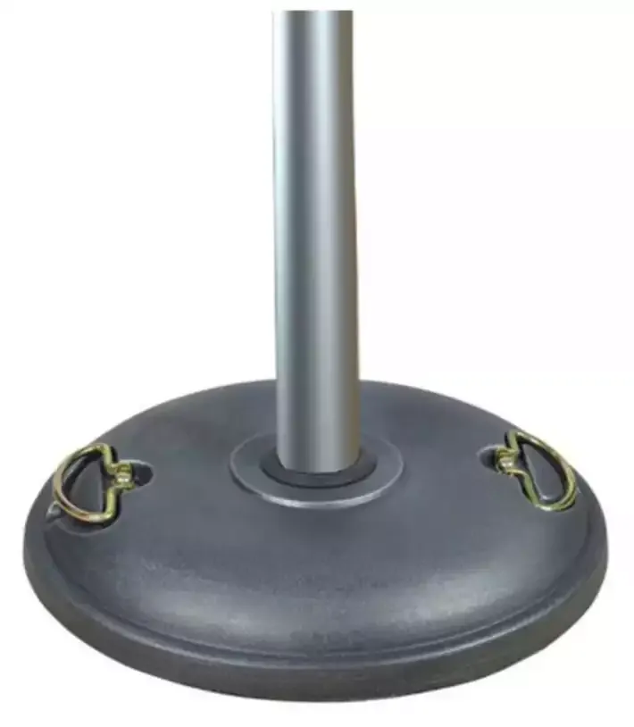 Mât mobile inox 316L — Ø60 mm — H 2,5 m — socle lesté 18 kg — image 1