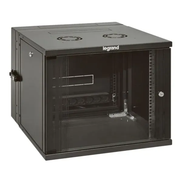 Coffret pivotant Linkeo 19" livré monté — 12U — 625×600×610 mm — image 1