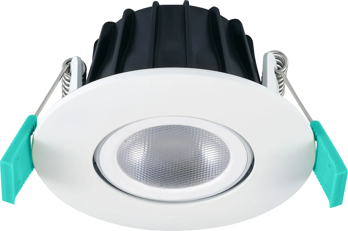 Spot LED encastré orientable IP65 — 5,4 W — 550 lm — CCT 2700/3000/4000 K — gradable — blanc