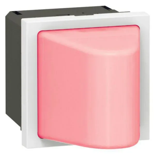 Hublot lumineux Mosaic 230 V — 2 modules — rouge — image 1