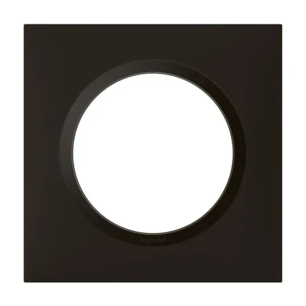 Plaque de finition 1 poste — noir effet velours — Dooxie