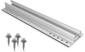 Kit de fixation minirail — modules photovoltaïques — toiture tôle/bac acier — image 1