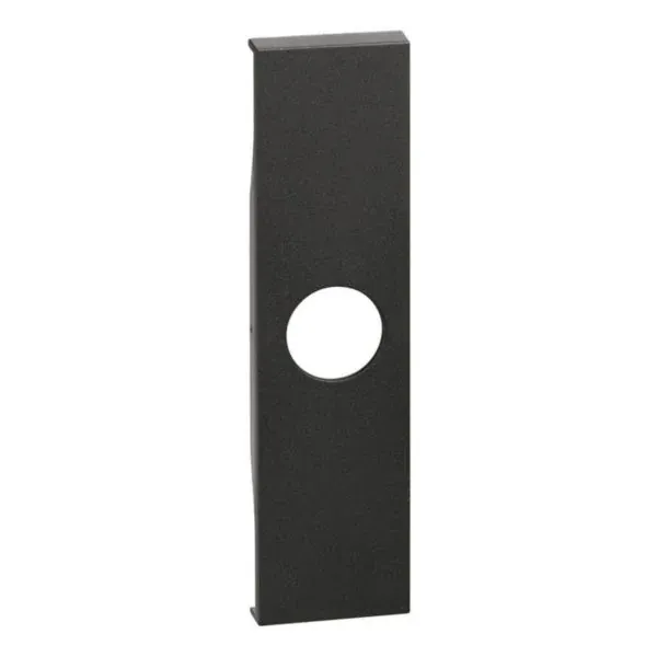 Enjoliveur plastron TV — 1 rangée × 1 module — noir mat — image 1