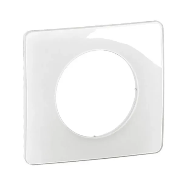 Plaque de finition Céliane 1 poste blanc émaillé