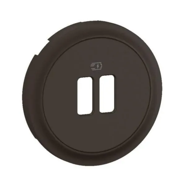 Enjoliveur Céliane pour prise USB simple ou double — noir — image 1