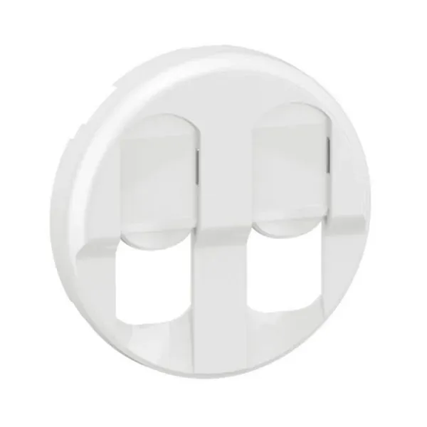 Enjoliveur double prise RJ45 Cat6 — blanc — Céliane — image 1