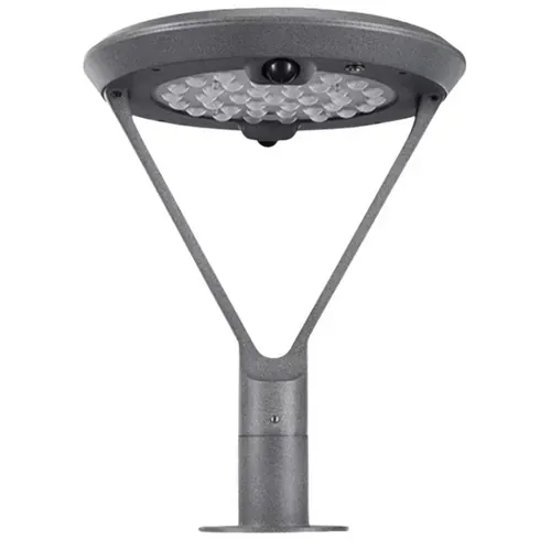 Borne solaire — double détection IR 360° — 2000 lm — 3000 K — IP65 — IK10 — image 1