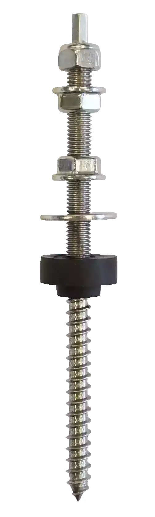Vis fixation solaire — inox A2 — Ø8×150 mm — filetage bois — boîte de 20 — image 1