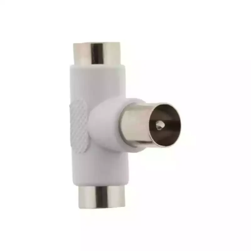 Té de dérivation antenne TV — 1 mâle / 2 femelles — Ø 9 mm — image 1