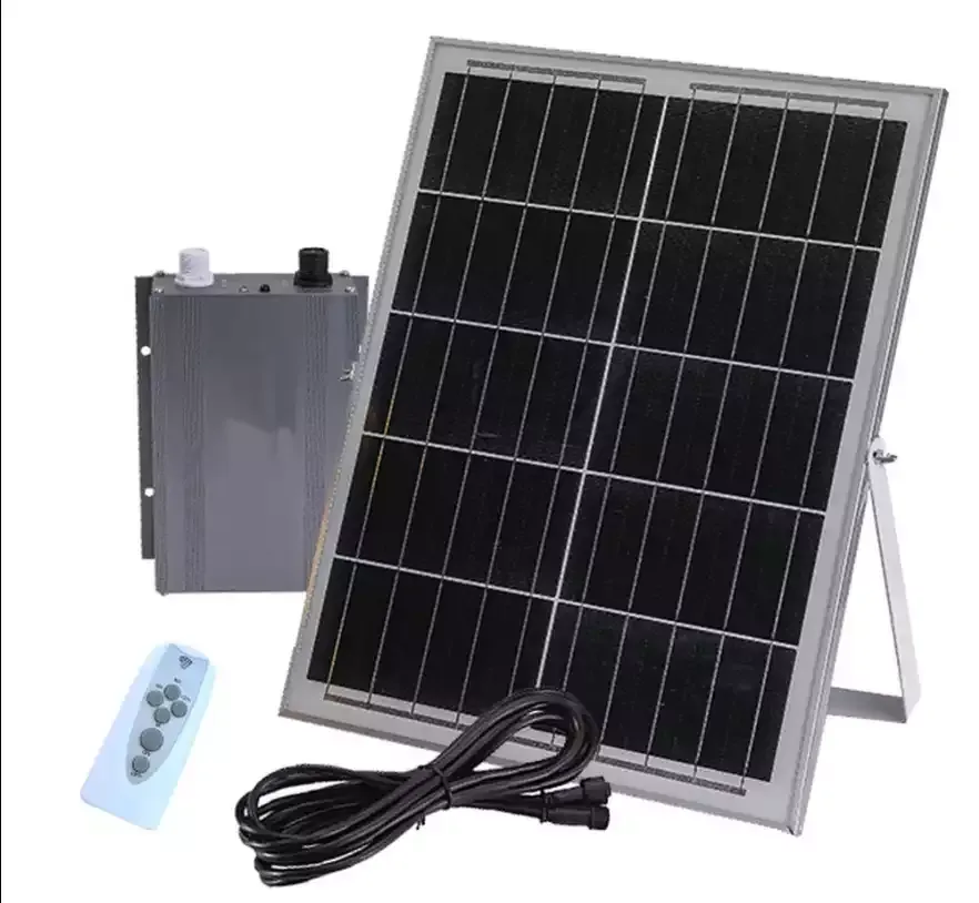 Kit solaire 20 W — panneau + batterie Li-ion + contrôleur + télécommande — IP65/IK07 — image 1