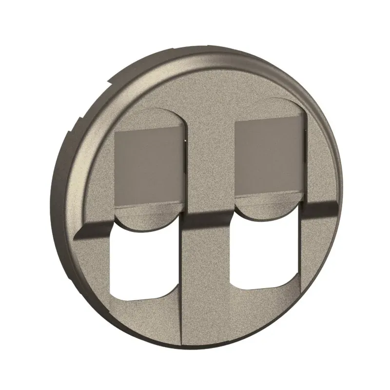 Enjoliveur double RJ45 — Céliane titanium — image 1