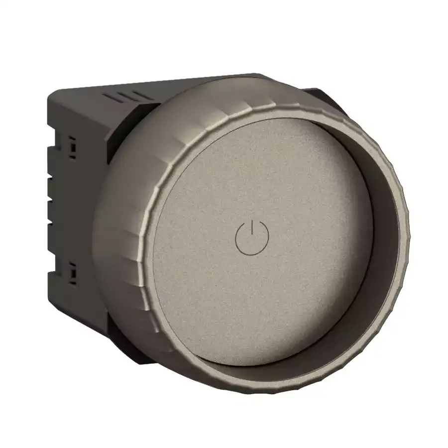 Variateur rotatif Céliane — 200 W LED — enjoliveur Titanium