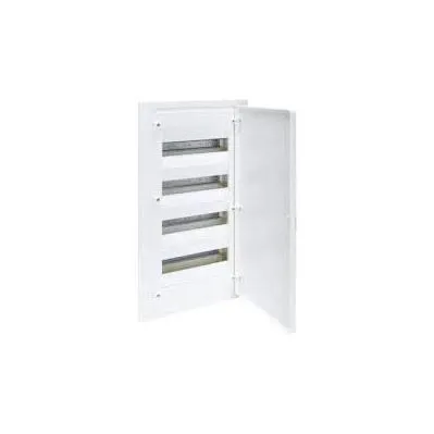 Coffret encastré — 4 rangées × 48+8 modules — porte métal blanche — IP40 — IK07 — image 1