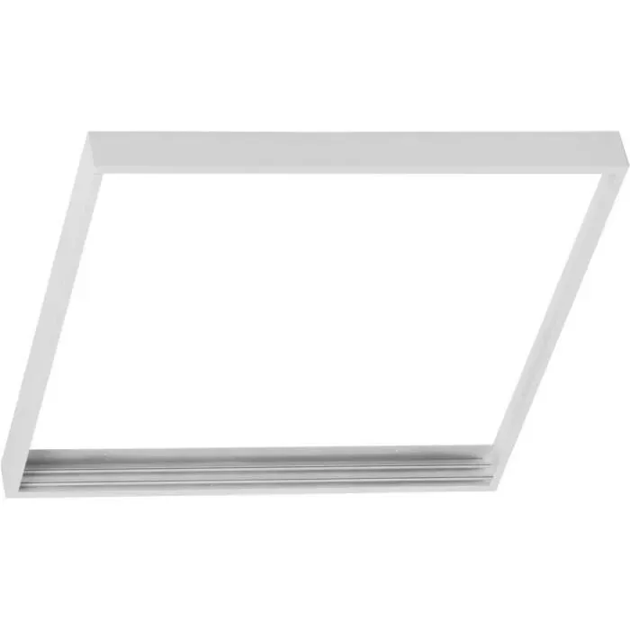 Cadre saillie pour dalle LED — 600×600×70 mm — aluminium RAL9003 — image 1
