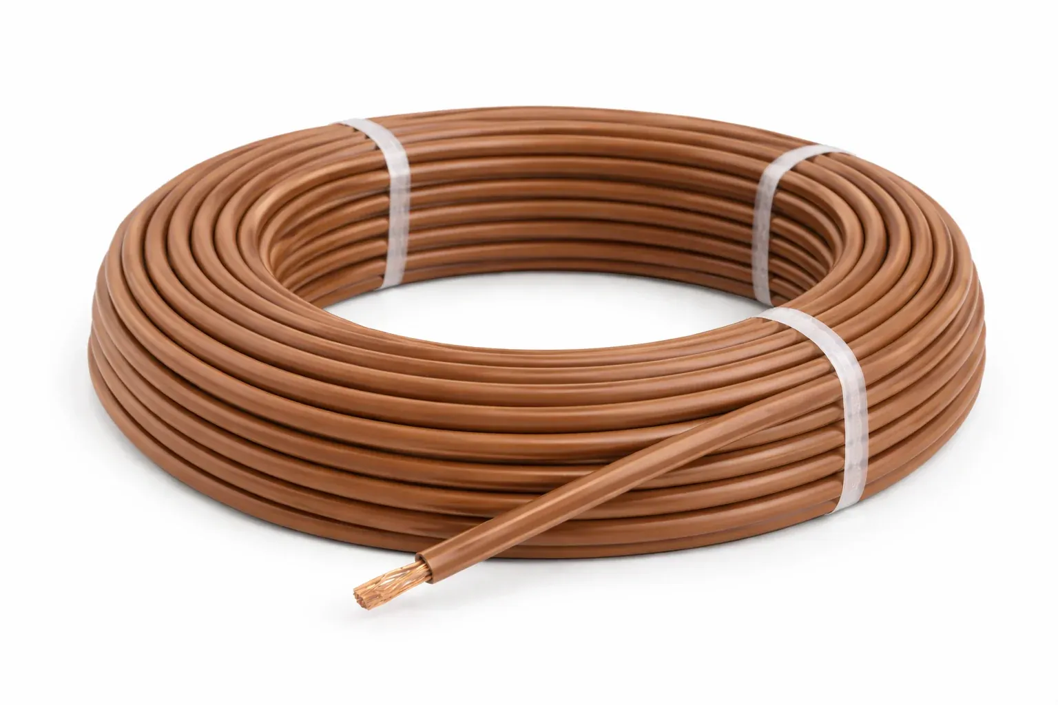 Fil H07V-K 1×1,5 mm² — marron — fil souple — couronne 100 m