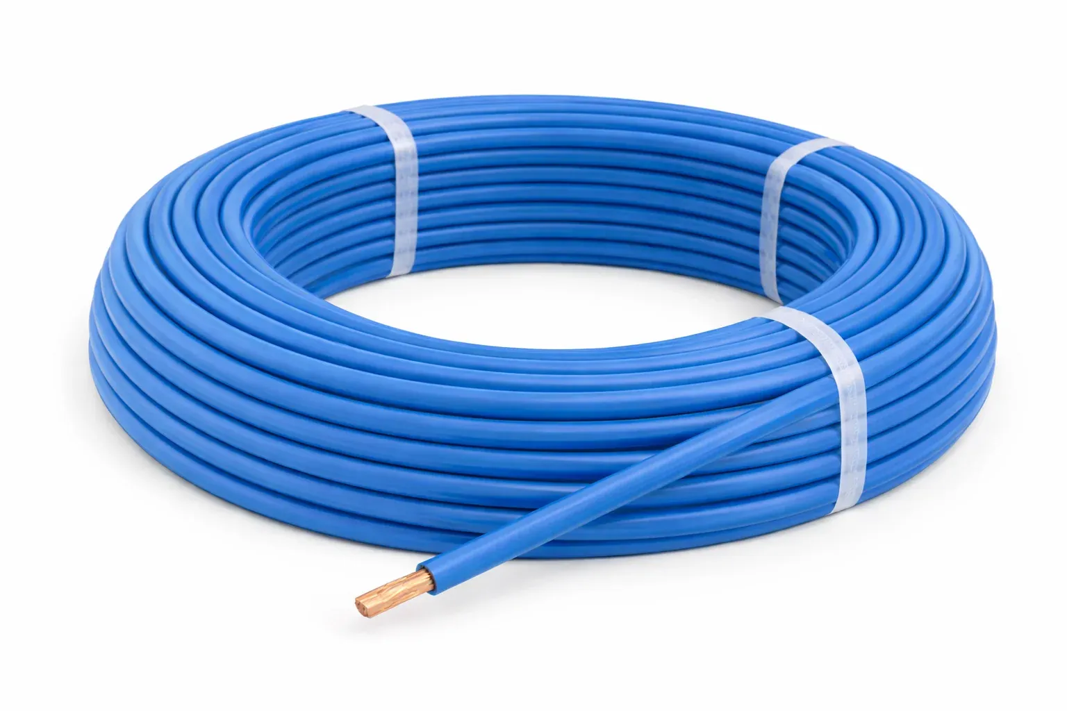 Fil rigide H07V-U 1×1,5 mm² — bleu — couronne 100 m