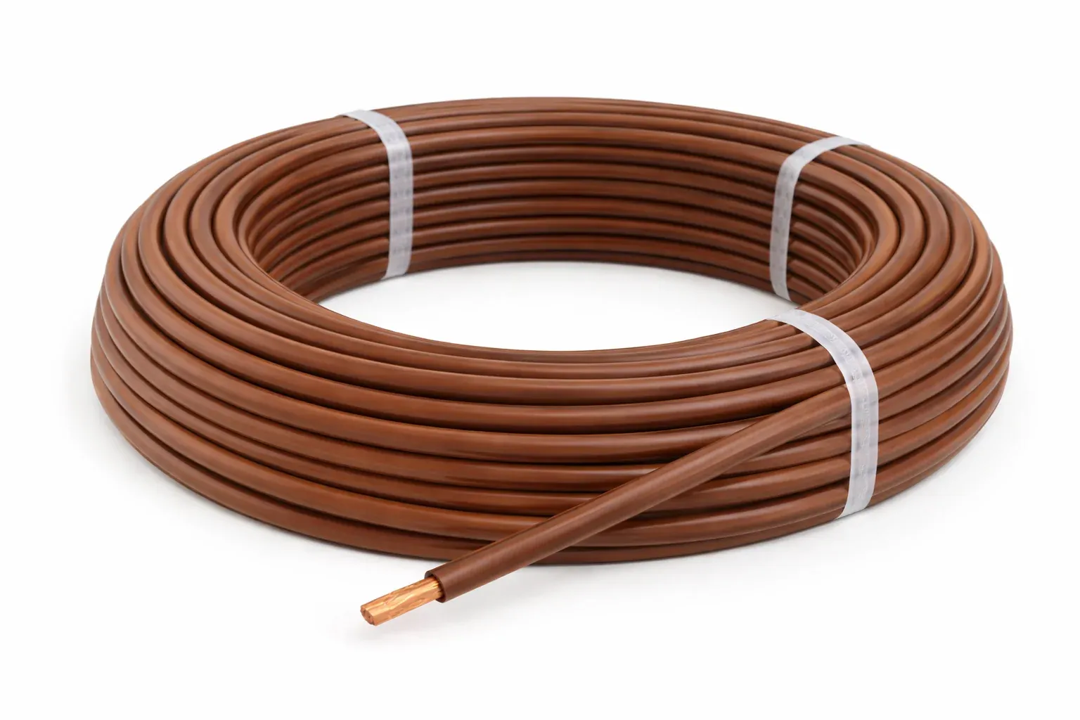 Fil rigide H07V‑U 1×1,5 marron — couronne 100 m