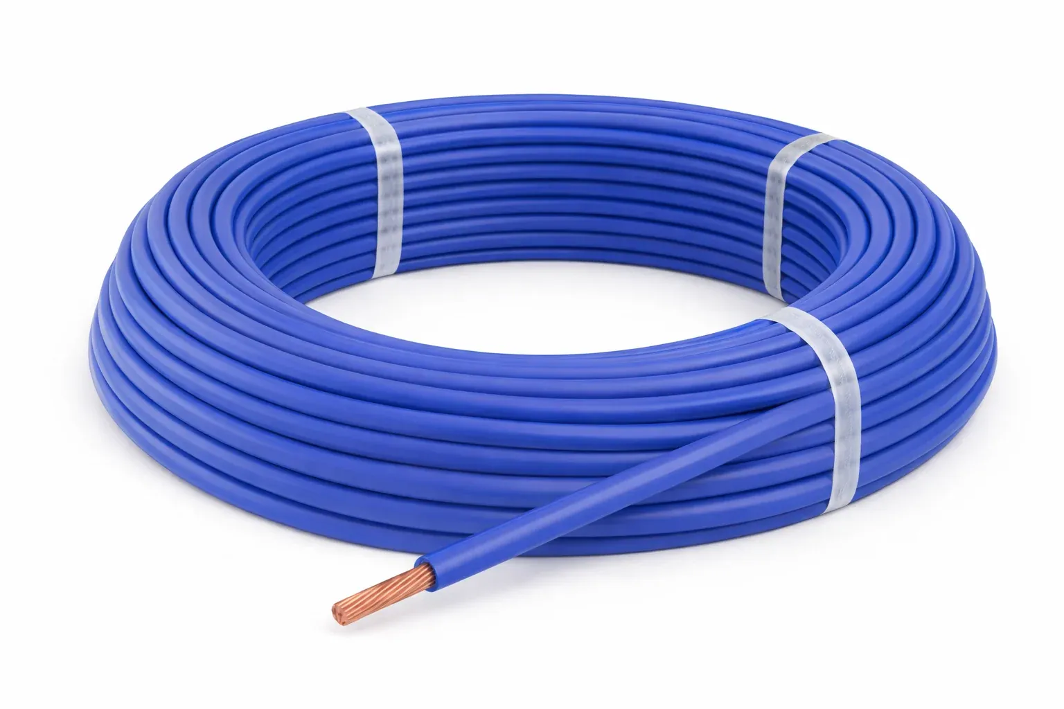 Fil rigide classe 2 H07V‑R 1×6 bleu — au mètre — image 1