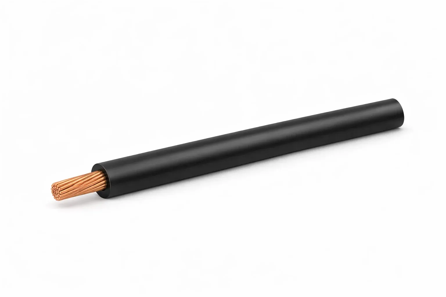 Fil rigide classe 2 H07V‑R 1×25 noir — au mètre