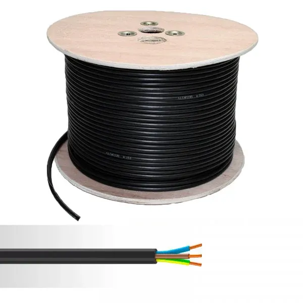Câble rigide U‑1000 R2V 3G1,5 — couronne 50 m