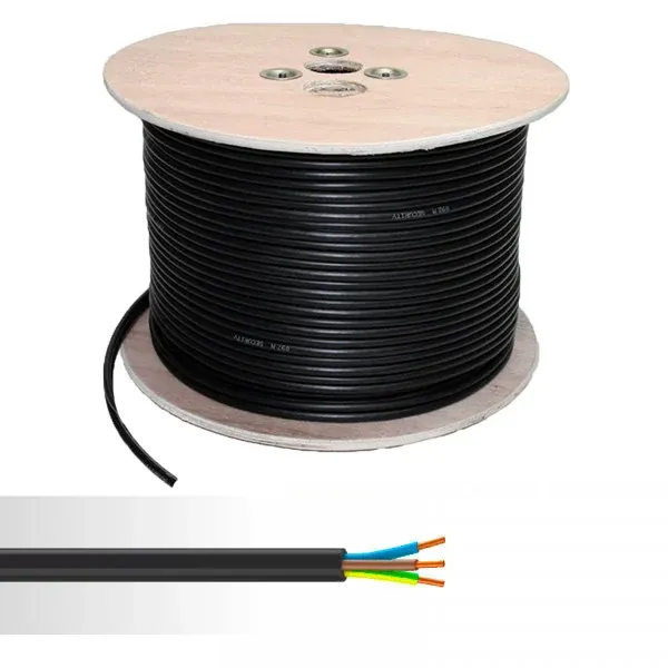 Câble rigide U‑1000 R2V 3G2,5 — couronne 50 m