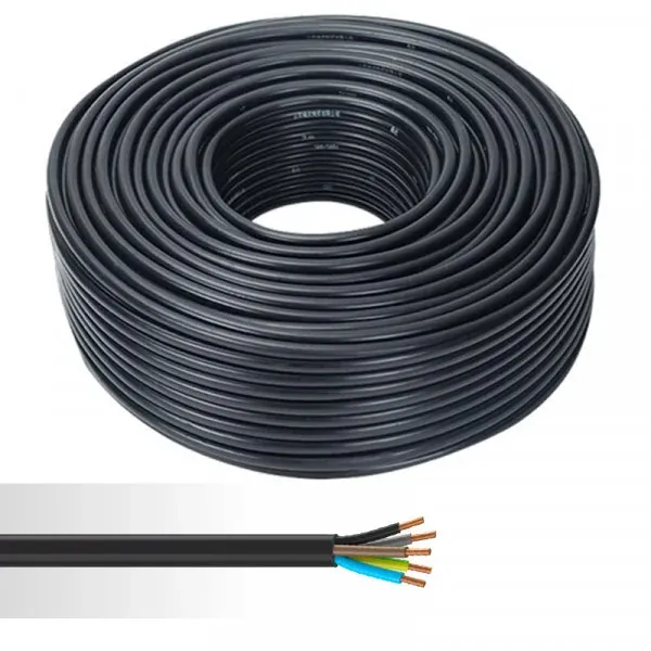 U-1000 R2V 5G1,5 – Câble rigide 1,5 mm² avec terre – intérieur/extérieur – Touret 500m – au mètre — image 1