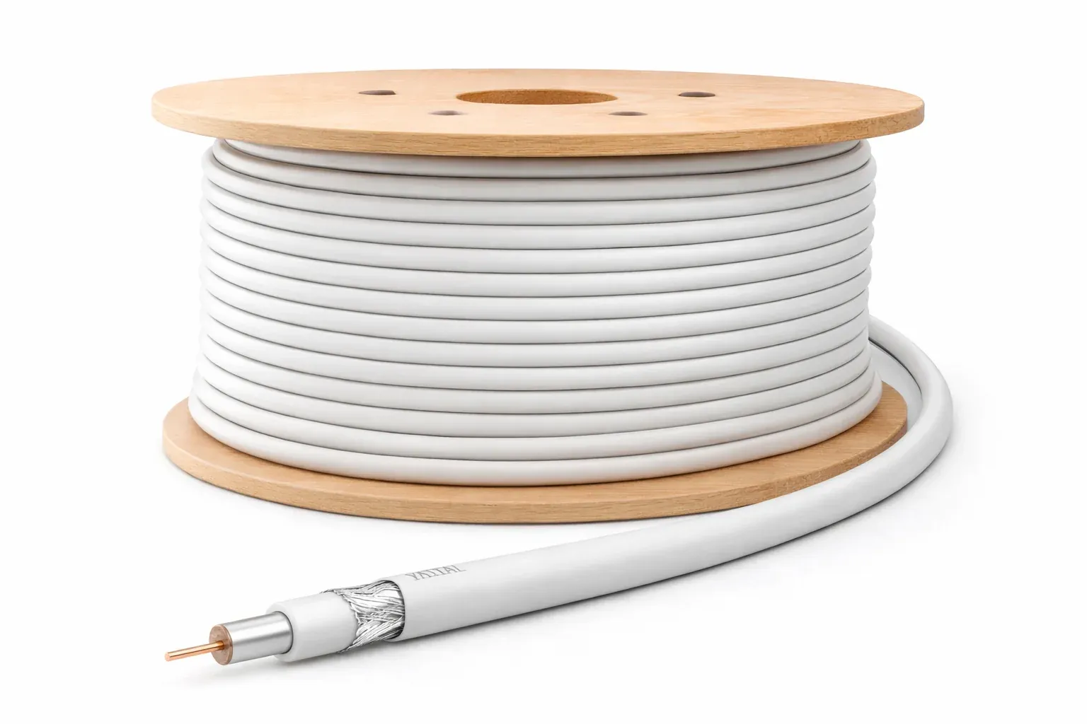 Coaxial 17VATC – TV/vidéo – blanc – au mètre — image 1