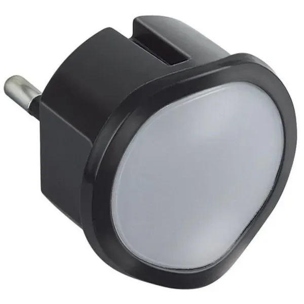 Veilleuse lampe‑torche 2 LED sur adaptateur — batterie — noir — image 1