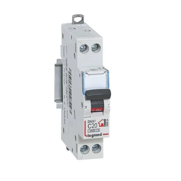 Disjoncteur modulaire 1P+N 20 A 3 kA — bornes à vis — image 1